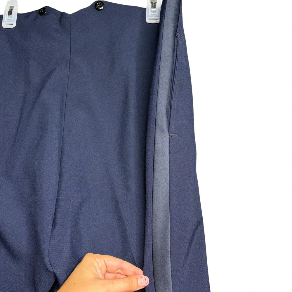 USAF Dress Uniform Trousers Blue Wool Blend Satin Stripe Mens 38x30  Patriot USA - Picture 7 of 12